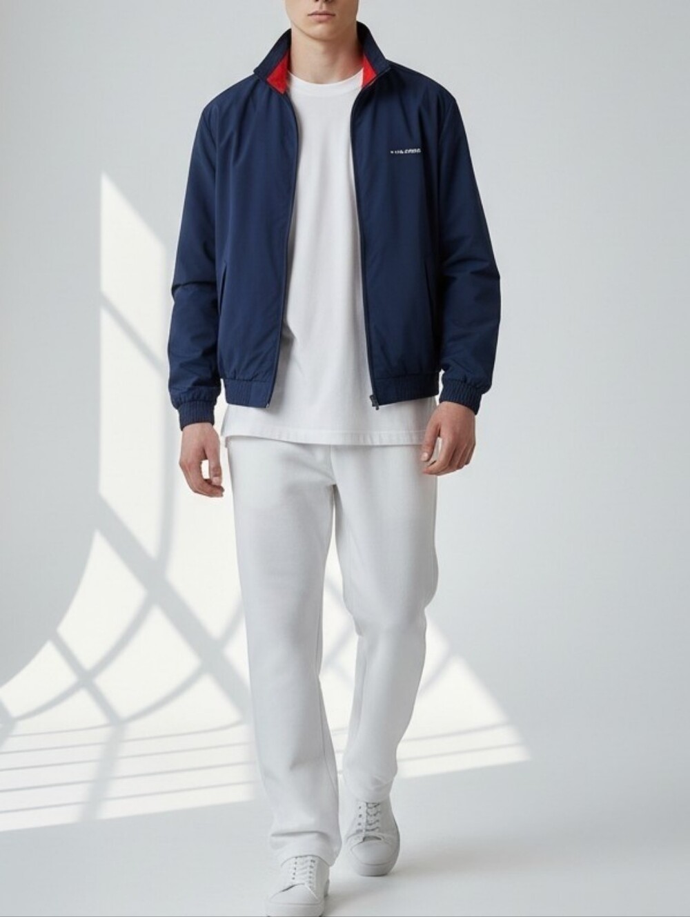 Tommy Hilfiger Blue Hooded Nylon Men's Jacket Large.